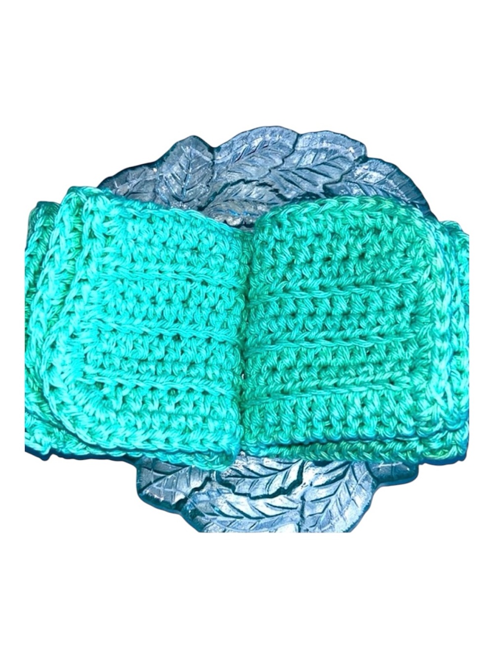 HAND CRAFTED Crocheted Colorful 100% Cotton All Purpose Wash or Dish Cloths